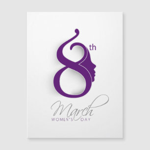 Carte Magnétique Logo violet de la Journée internationale de la fem