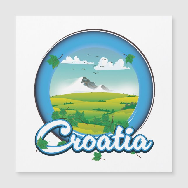 Carte Magnétique logo Voyage Croatie (Devant)