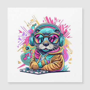Carte Magnétique loutre Dj ambiance 90