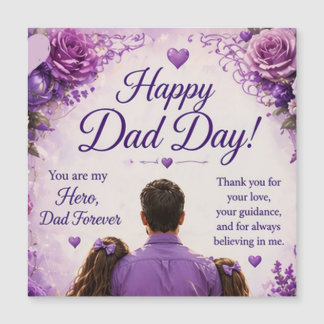 CARTE MAGNÉTIQUE LOVE FOR DAD FROM DAUGHTERS