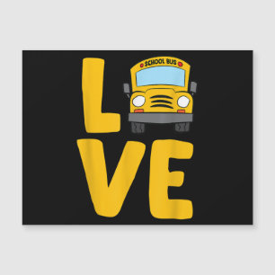 Carte Magnétique Love School Bus Driver Schoolbus Busdriver
