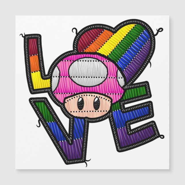 Carte Magnétique Love Toad - Arc-en-ciel (Devant)
