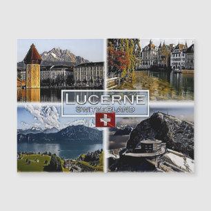 Carte Magnétique Lucerne - Suisse - Mosaïque -