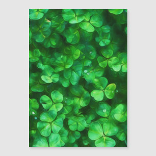 Carte Magnétique Lucky Celtic Irish Green Shamrocks