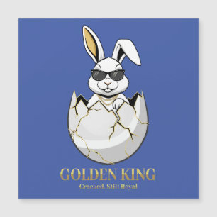 Carte Magnétique Lunettes de soleil Cool Bunny Golden King Lapin Dr