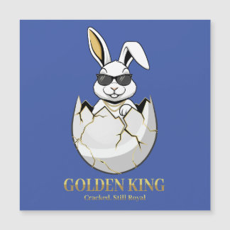 Carte Magnétique Lunettes de soleil Cool Bunny Golden King Lapin Dr