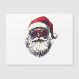 Carte Magnétique Lunettes de soleil rétro visage cool Santa Claus N
