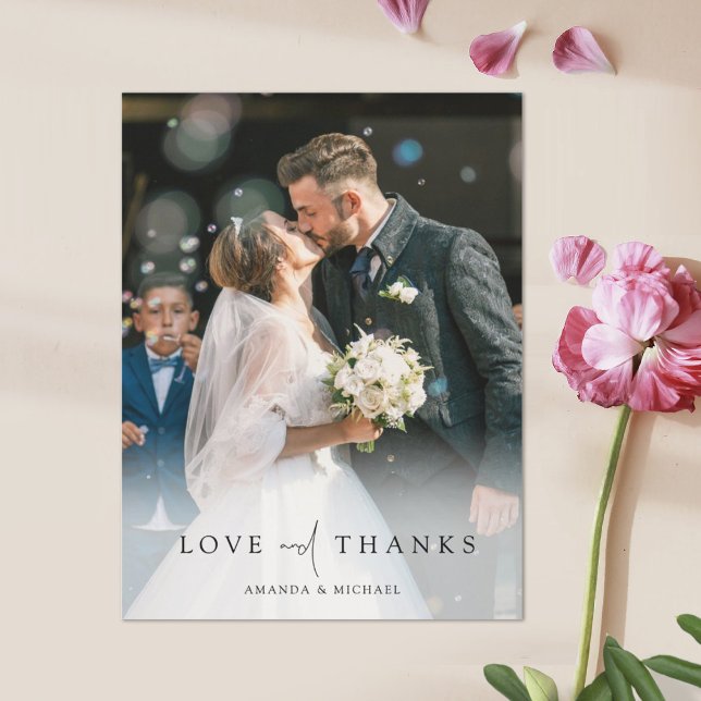 Carte Magnétique Magnat de Merci de Mariage photo personnalisé (Créateur téléchargé)