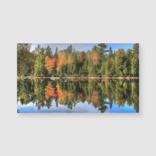 Carte Magnétique Maine Automne automne Foliage Lake Réflexions