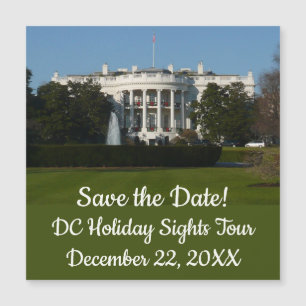 Carte Magnétique Maison Blanche de Noël pour les fêtes Sauvez la da