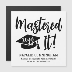 Carte Magnétique Maîtrise personnalisée Diplôme La maîtrise