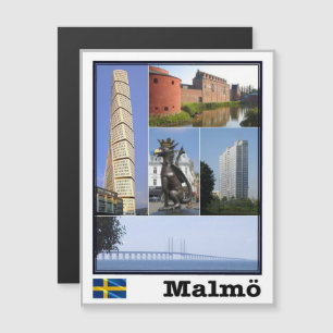 Carte Magnétique Malmö - Suède - Mosaic -