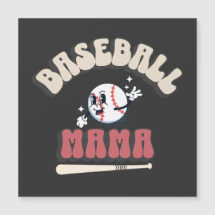 Carte Magnétique Maman de baseball rétro