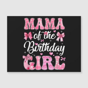Carte Magnétique Maman de la fille qui fête son anniversaire Famill