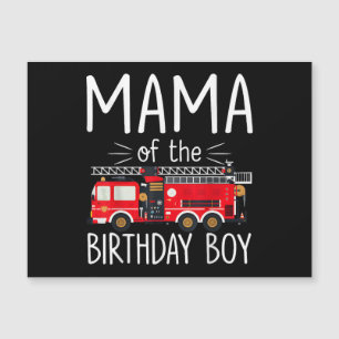 Carte Magnétique Maman du garçon d'anniversaire Camion d'incendie p