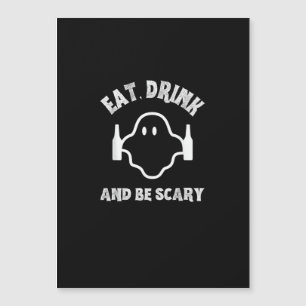Carte Magnétique Manger Boire Et Être Effrayant Soirée Halloween Dr