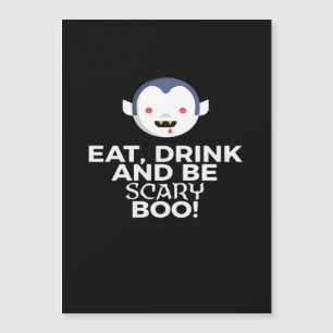 Carte Magnétique Manger Boire Fantôme Effrayant Halloween Design Cr