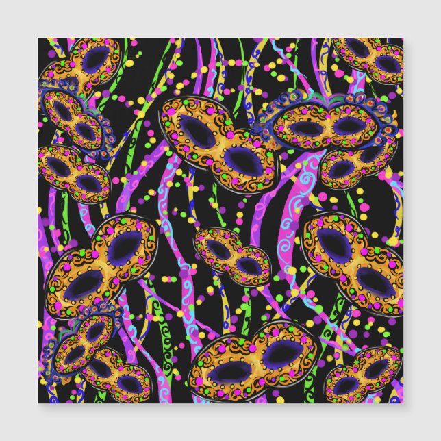 Carte Magnétique Mardi Gras (Devant)