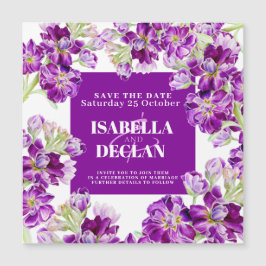 Carte Magnétique Mariage de fleurs violettes stocks enregistrer la 