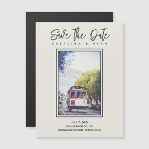 Carte Magnétique Mariage de San Francisco Trolley Save the Date Mag