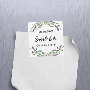 Carte Magnétique Mariage Lavender eucalyptus Enregistrer l'aimant D