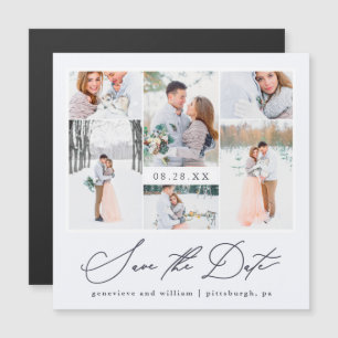 Carte Magnétique Mariage photo magnétique chic Enregistrer la date
