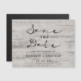 Carte Magnétique Mariage rustique Sauvez la date