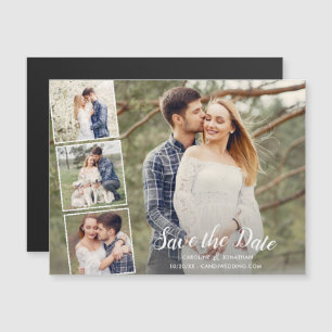 Carte Magnétique Mariage Sauvez la date Plusieurs photos Collage