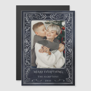Carte Magnétique Marine Silver Holly Photo Holiday