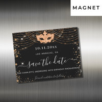 Masquerade partie or noir enregistrer l'aimant de