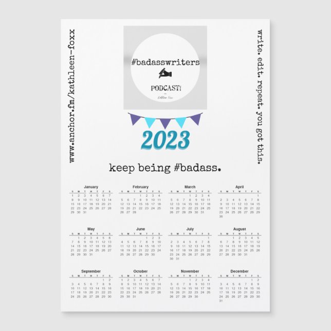 Carte Magnétique #méchant calendrier 2023 aimant (Devant)