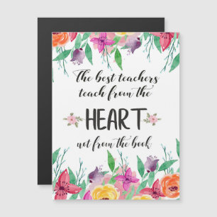 Carte Magnétique Meilleur enseignant Appréciation devis cadeau Merc