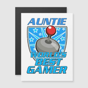 Carte Magnétique Meilleur logo rétro de joueur de Auntie World