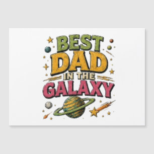 Carte Magnétique “Meilleur Papa De La Galaxie”