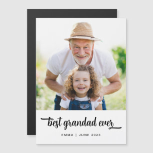 Carte Magnétique Meilleure Photo de Grand-père Ever