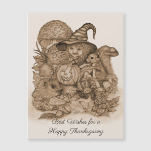 Carte Magnétique Meilleurs voeux pour un Bon thanksgiving