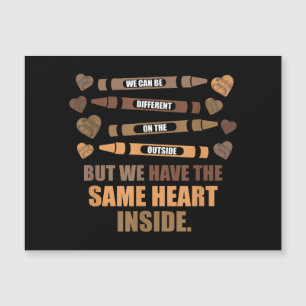 Carte Magnétique Même coeur Noir Mois d'Histoire Africaine Américai