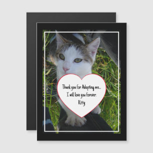 Carte Magnétique Merci d'avoir adopté l'amour pour toujours Chat ph