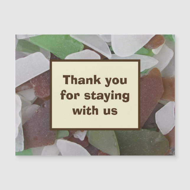 Carte Magnétique Merci House Location Guest Beach House (Devant)