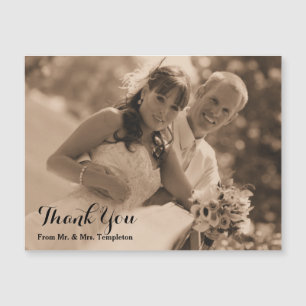 Carte Magnétique Merci magnétique de photo de mariage