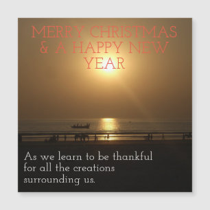 Carte Magnétique Merci pour Joyeux Noël la Bonne Année