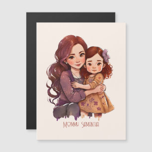 Carte Magnétique Mère et fille parkly personnalisée