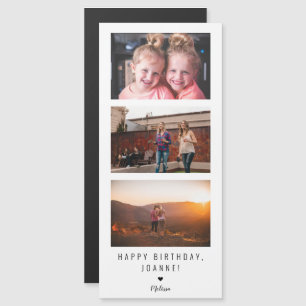 Carte Magnétique Message "Joyeux anniversaire" personnalisé sur la 