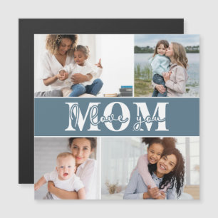 Carte Magnétique Mignonne JE T'AIME MOM Fête des Mères Photo