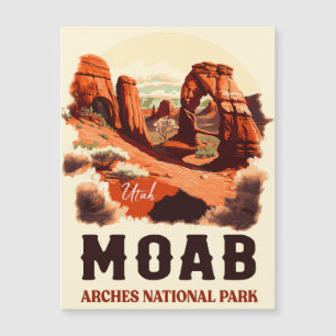 Carte Magnétique Moab Utah Vintage Sunset Arches Aventure en plein
