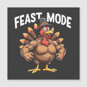 Carte Magnétique Mode festif Dinde drôle de Thanksgiving Fitness Re