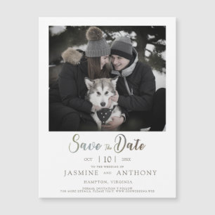 Carte Magnétique Modern Instant Photo Pet Enregistrer le Mariage de
