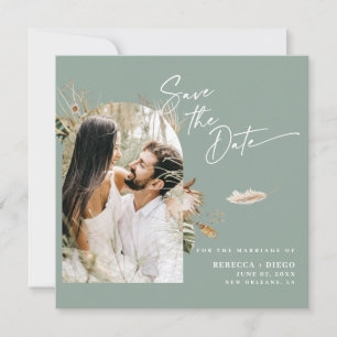Carte magnétique moderne boho photo Save The Date