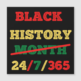 Carte Magnétique Mois de l'histoire des noirs 24/7/365 - Histoire d