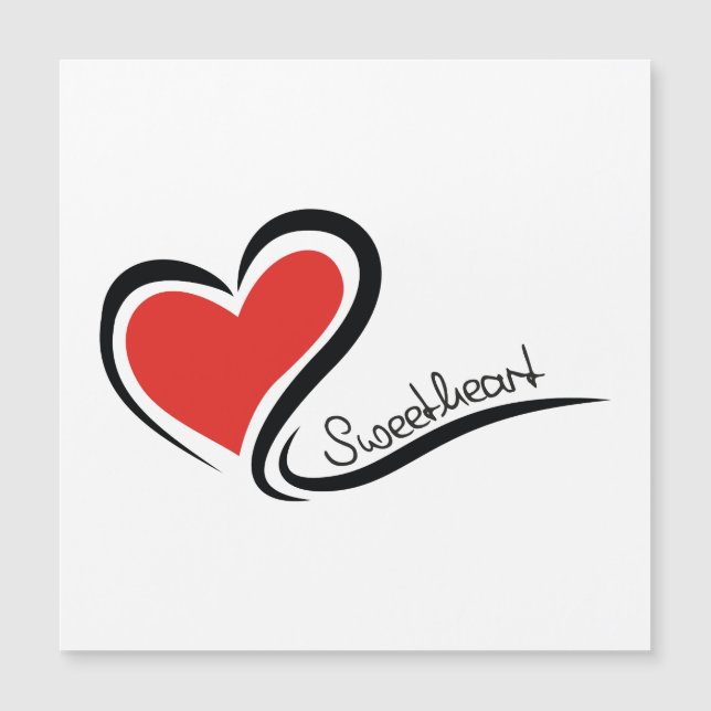 Carte Magnétique Mon chéri Valentine (Devant)